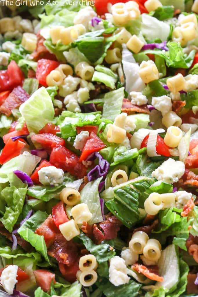 Portillos Chopped Salad - one of my favorite salads ever! Add chicken for a complete meal. the-girl-who-ate-everything.com