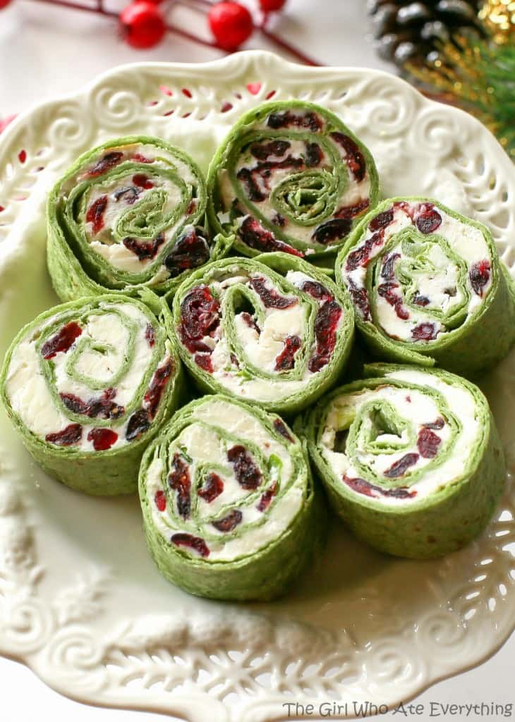Cranberry and Feta Pinwheels - The Girl Who Ate Everything