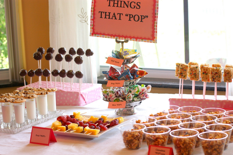 We had a sweets table made up of all “Things That Pop”. I know ...