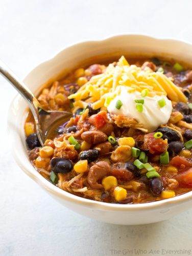 Chicken Taco Soup Recipe (+VIDEO) - The Girl Who Ate Everything