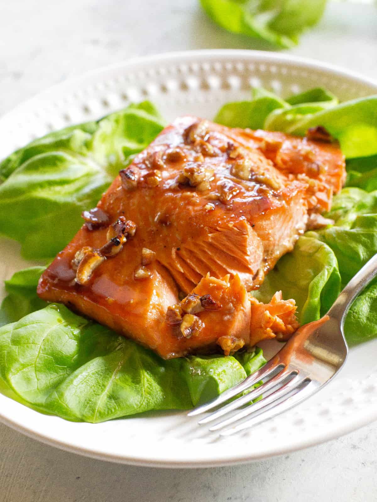 Pecan and Honey Glazed Salmon Recipe - The Girl Who Ate Everything