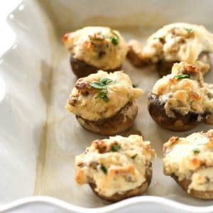 Stuffed Mushrooms - one of my favorite appetizers and gluten-free! the-girl-who-ate-everything.com