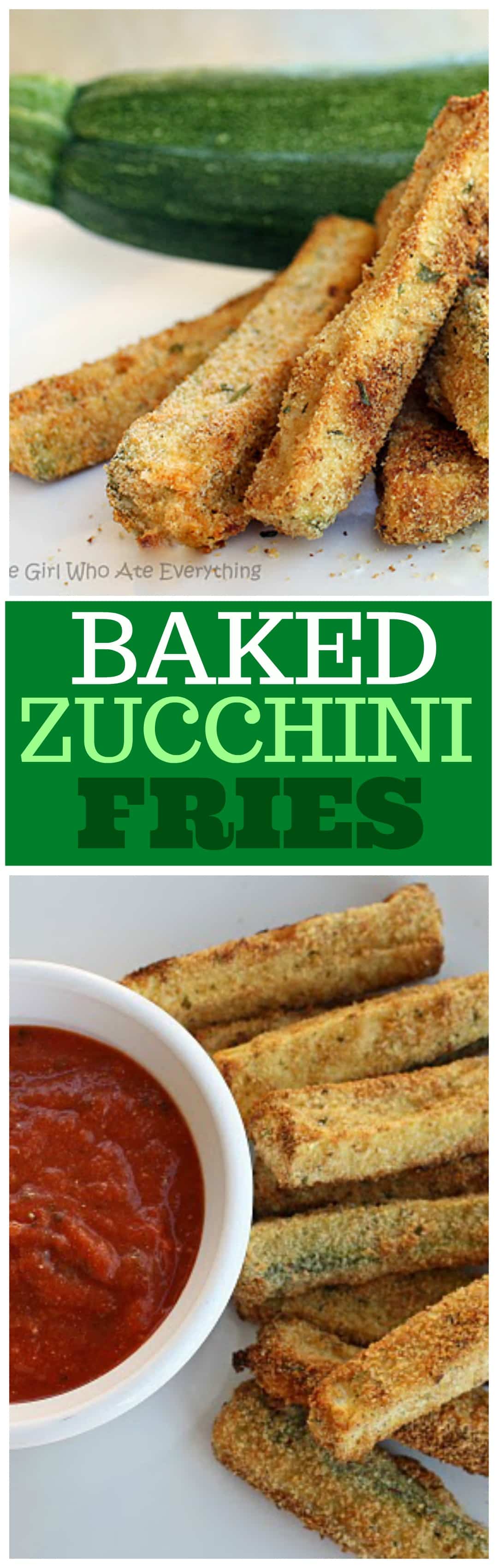 Baked Zucchini Fries - healthy and so good your kids will even eat them. the-girl-who-ate-everything.com