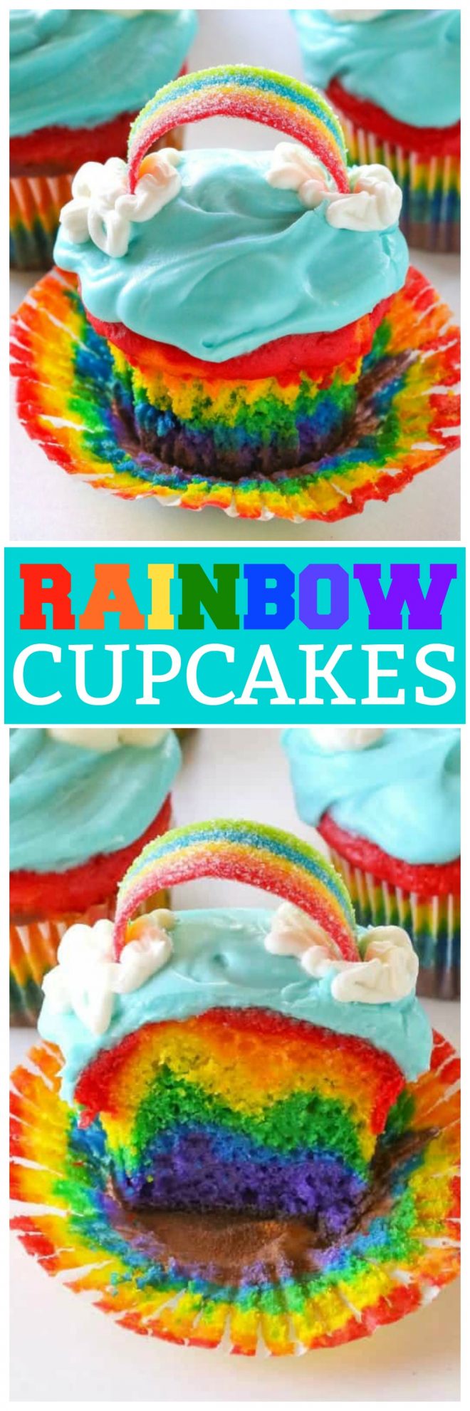 cupcakes arco-íris