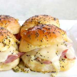 Ham and Cheese Sliders - easy and crowd pleasing sandwiches. {The Girl Who Ate Everything}