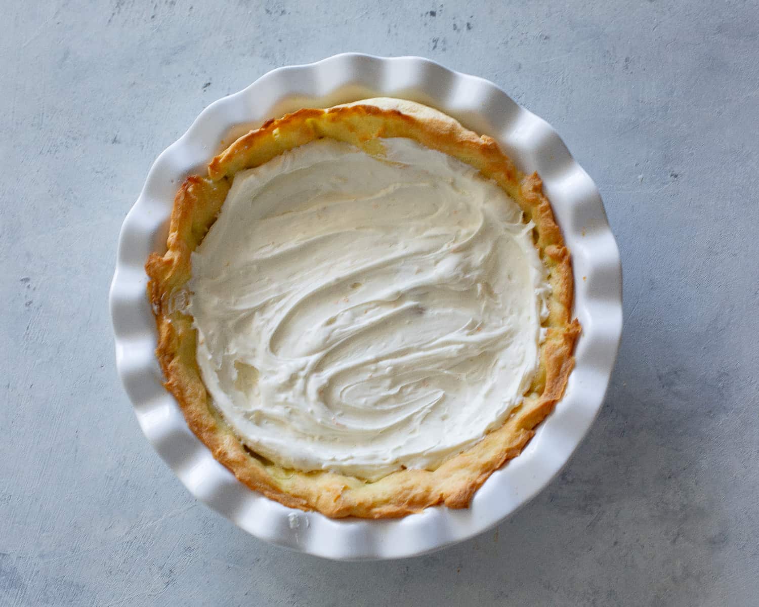 cream in a pie