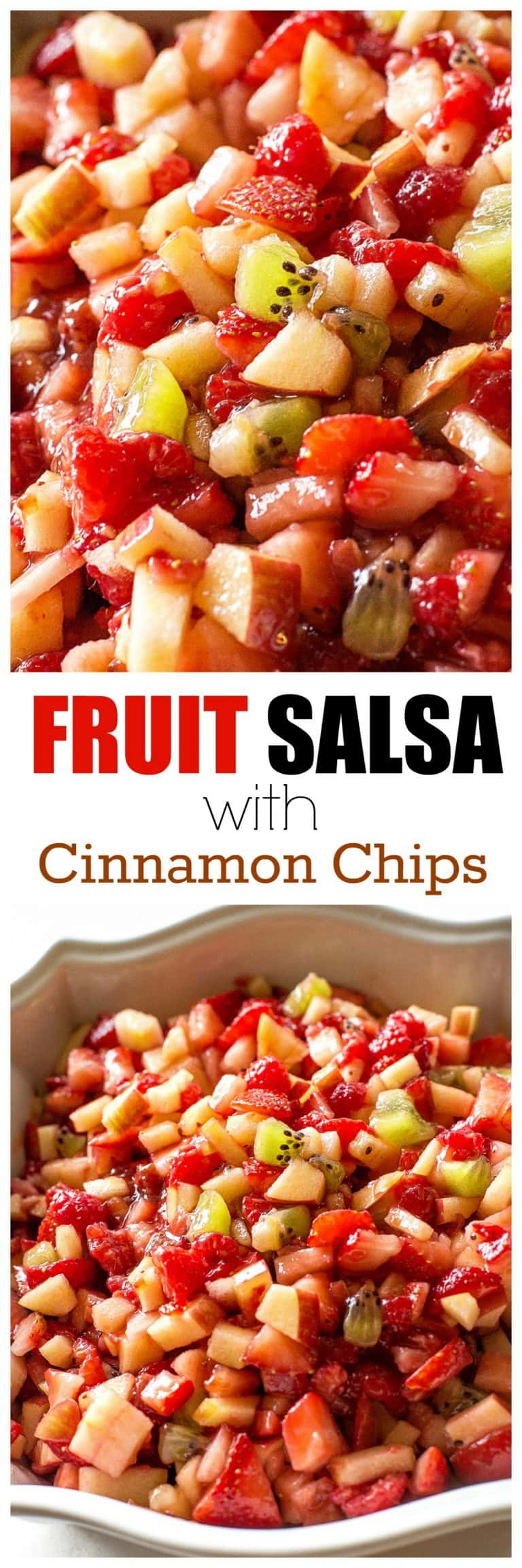 Fruit Salsa With Baked Cinnamon Chips - The Girl Who Ate Everything