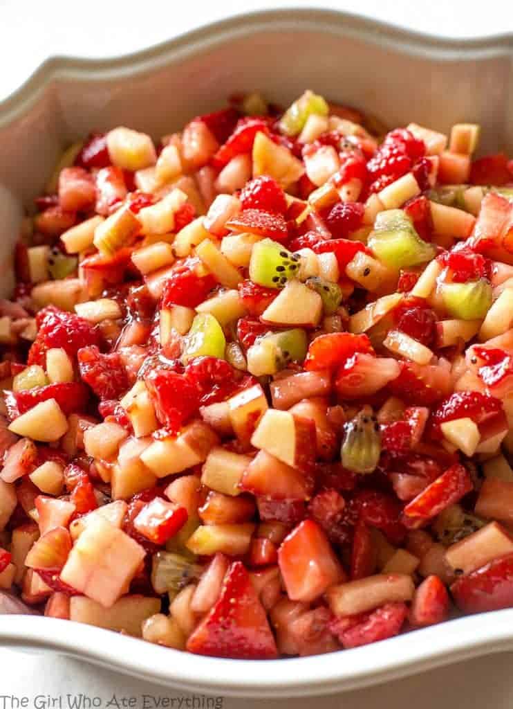 Fruit Salsa with Baked Cinnamon chips 