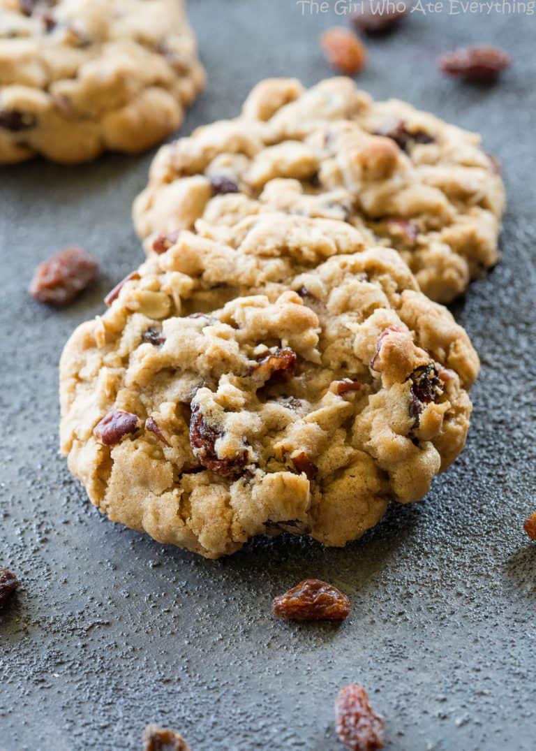 Oatmeal Raisin Cookies Recipe - The Girl Who Ate Everything