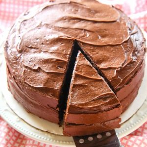 Perfect Chocolate Cake - moist with the silkiest frosting ever! the-girl-who-ate-everything.com