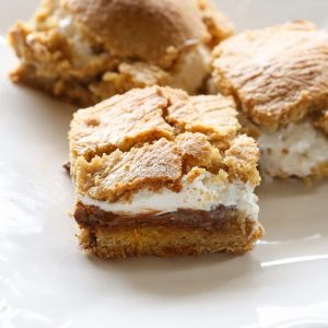 S'mores Bars - layers of graham cracker dough, marshmallow, and gooey chocolate. the-girl-who-ate-everything.com