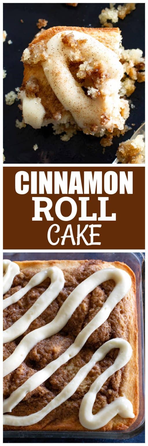 Cinnamon Roll Cake - The Girl Who Ate Everything