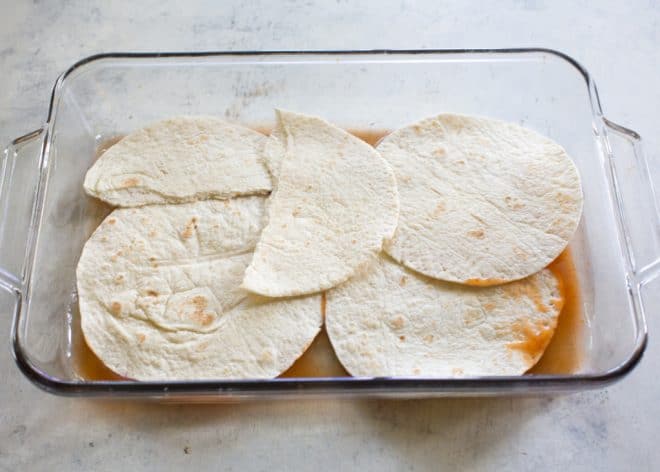 tortillas layered