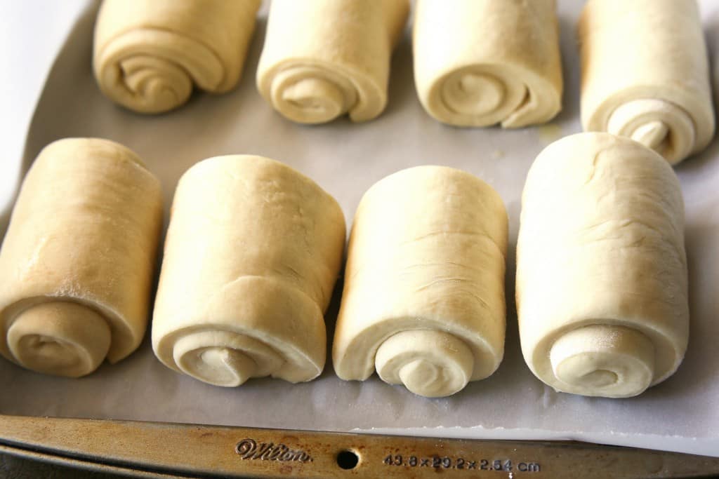 dough rolled up