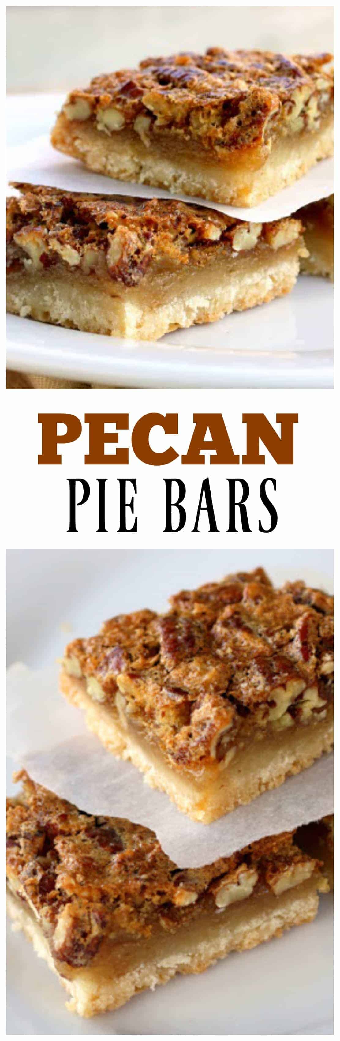 Pecan Pie Bars - just like the pie but in easy to eat bar form! #pecan #pie #bars #dessert #thanksgiving