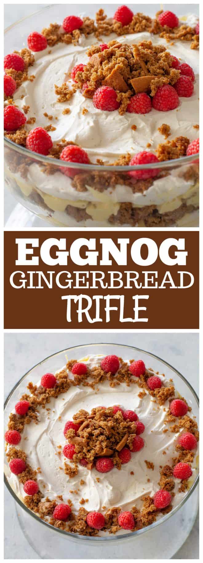 eggnog gingerbread trifle