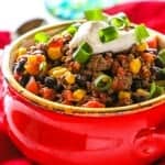 Healthy Spicy Beef and Black Bean Chili