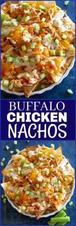 Buffalo Chicken Nachos - The Girl Who Ate Everything