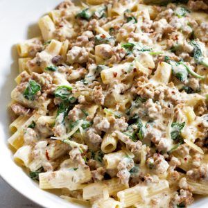 Creamy Sausage and Spinach Pasta