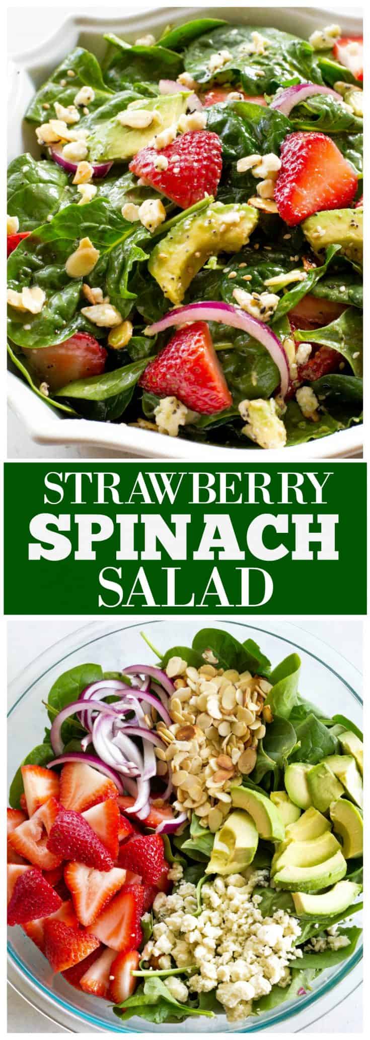Strawberry Spinach Salad - The Girl Who Ate Everything