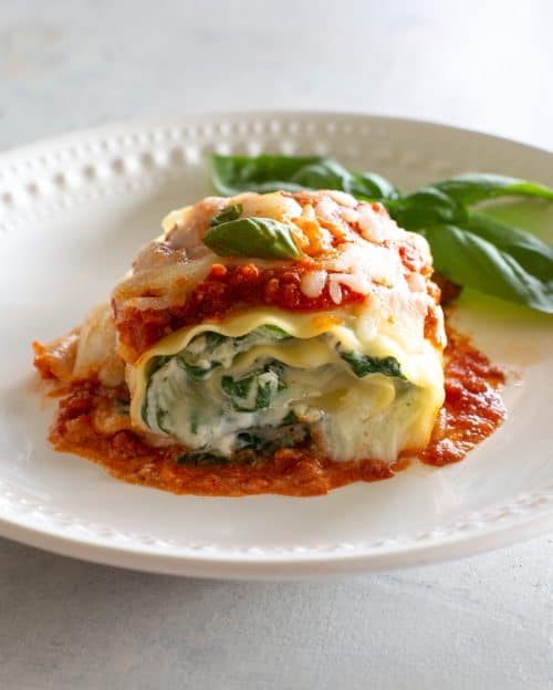 Lasagna Spinach Roll Ups