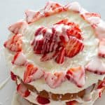 Strawberry Shortcake with Almond Glaze