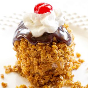Fried Ice Cream on a plate