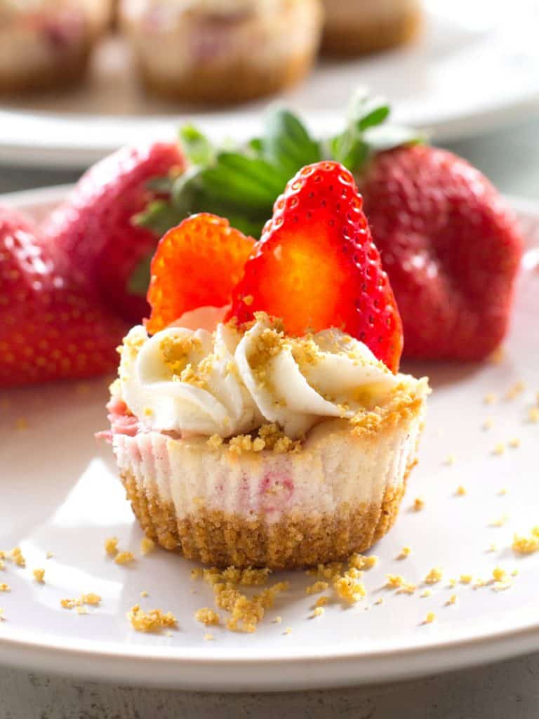 Strawberry Cheesecake Cupcakes - The Girl Who Ate Everything