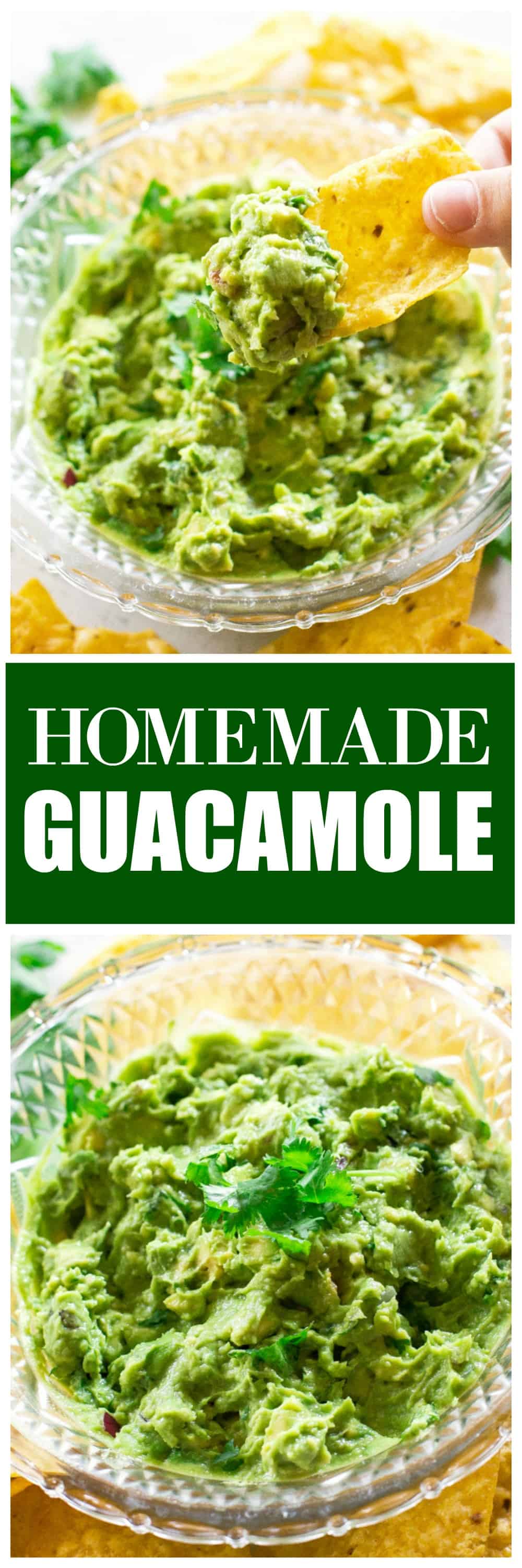 Homemade Guacamole Recipe with tomatoes, onions, and cilantro