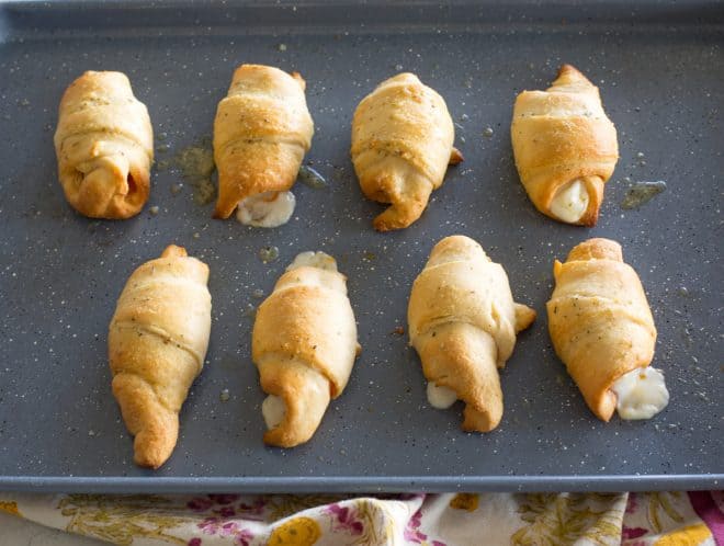 crescent rolls on a pan