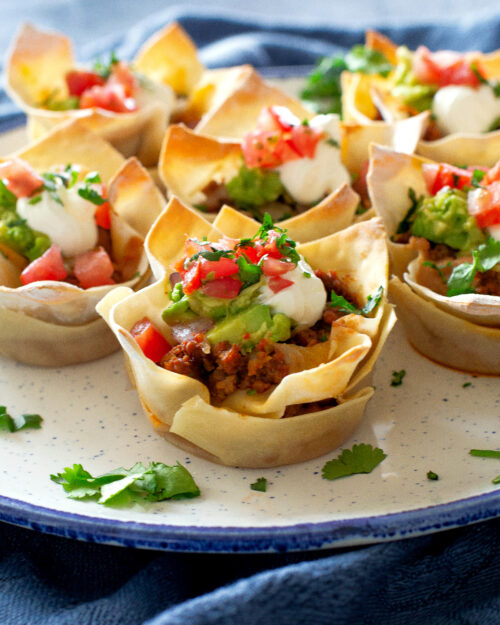 Easy Taco Cups - The Girl Who Ate Everything