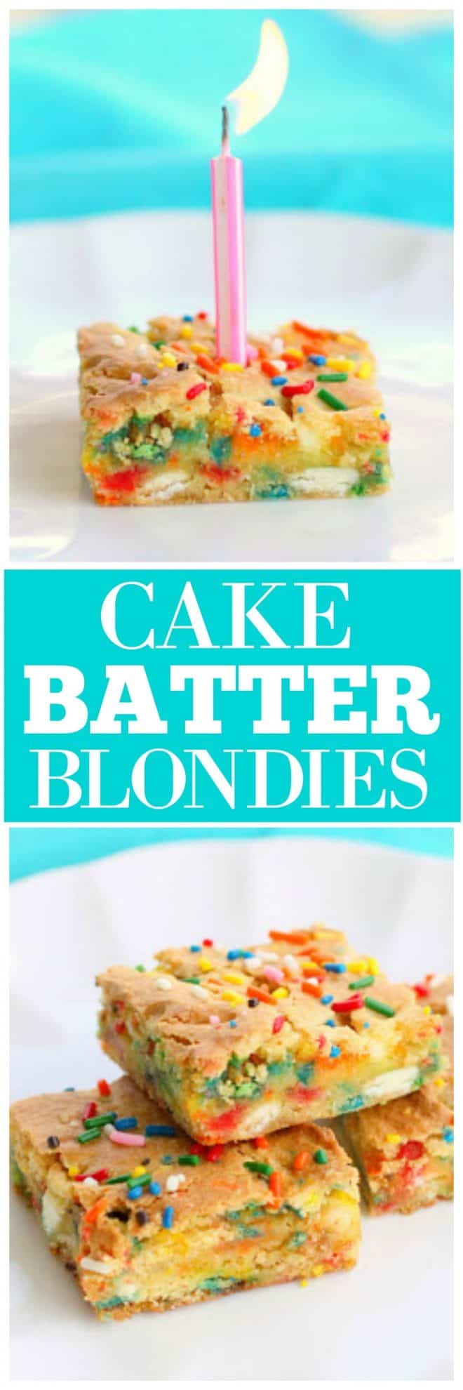 Cake Batter Blondies