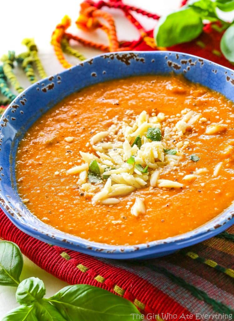 This Slow Cooker Tomato Basil Soup is one of my favorites - the-girl-who-ate-everything.com