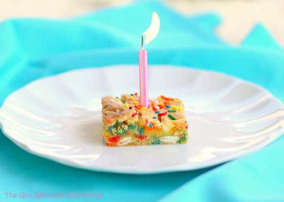 Cake Batter Blondies