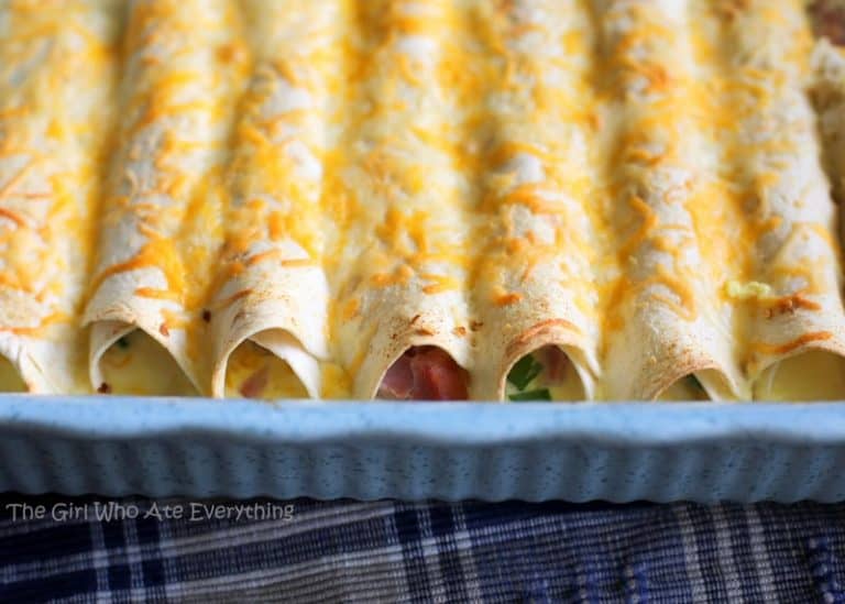 Ham and Cheese Breakfast Enchiladas The Girl Who Ate Everything
