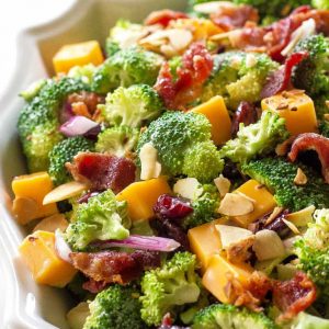 Broccoli Salad in a bowl