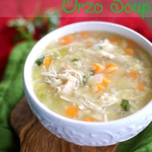 This Lemon Chicken Orzo Soup is a comforting and easy meal for any night of the week. the-girl-who-ate-everything.com