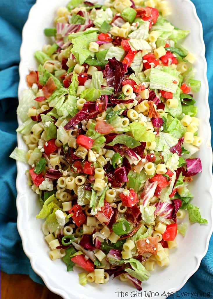 Portillo's Chopped Salad recipe on a plate