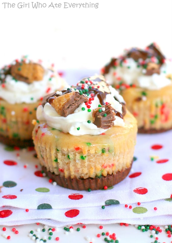 Reese's Peanut Butter Mini Cheesecakes | The Girl Who Ate Everything