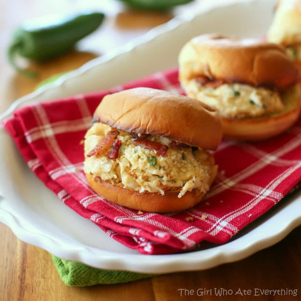 Jalapeno Popper Chicken Sliders | The Girl Who Ate Everything