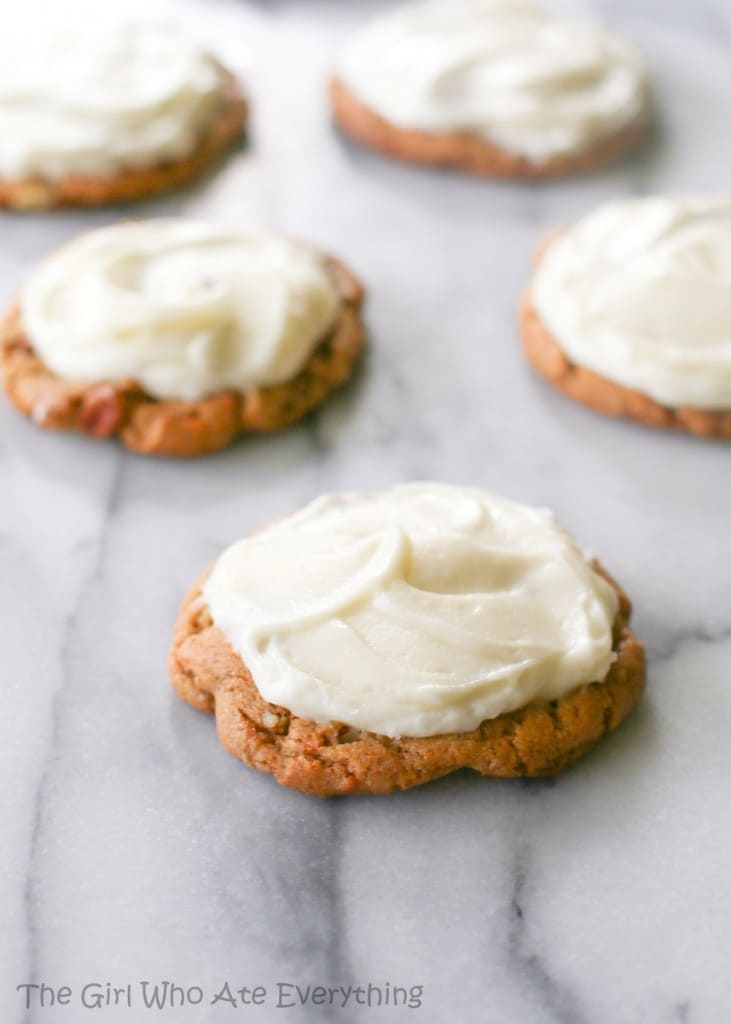 Chewy Carrot Cake Cookies | The Girl Who Ate Everything