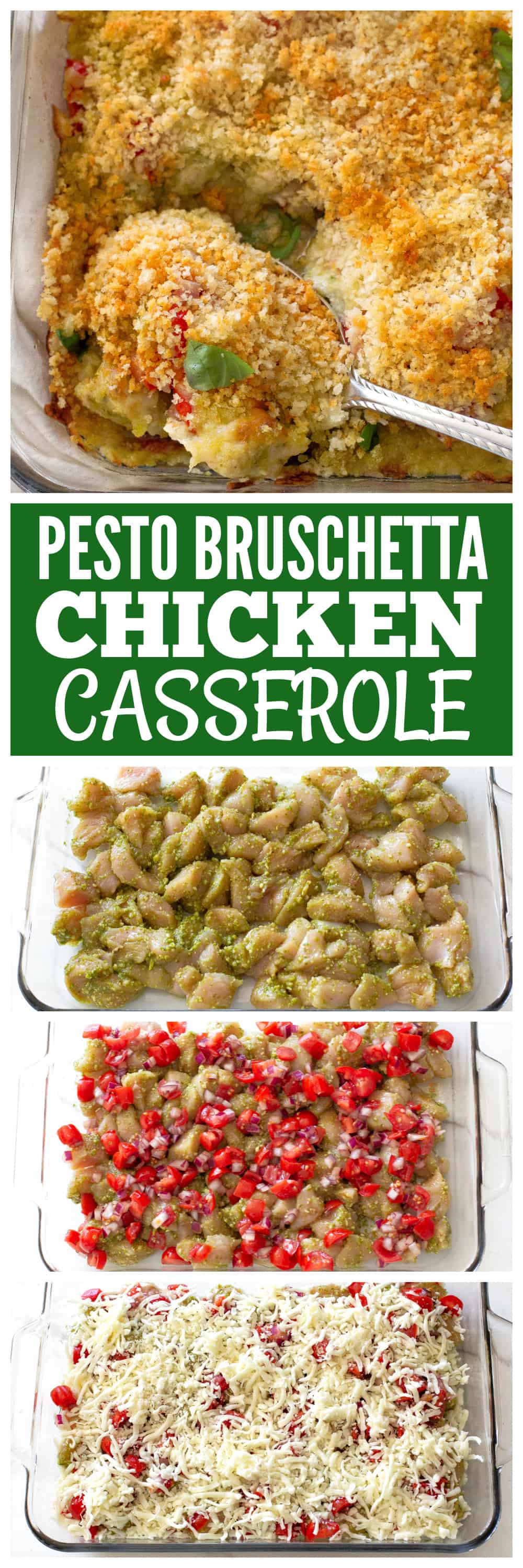 Bruschetta Pesto Chicken Casserole
