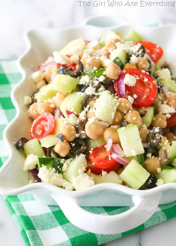 Greek Garbanzo Bean Salad | The Girl Who Ate Everything