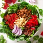 Strawberry Wonton Spinach Salad
