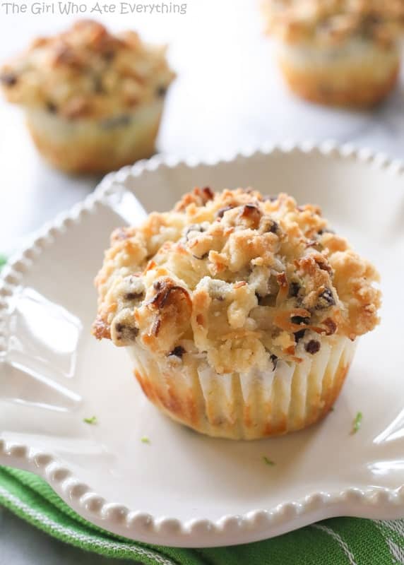 Coconut Lime Chocolate Chip Muffins | The Girl Who Ate Everything