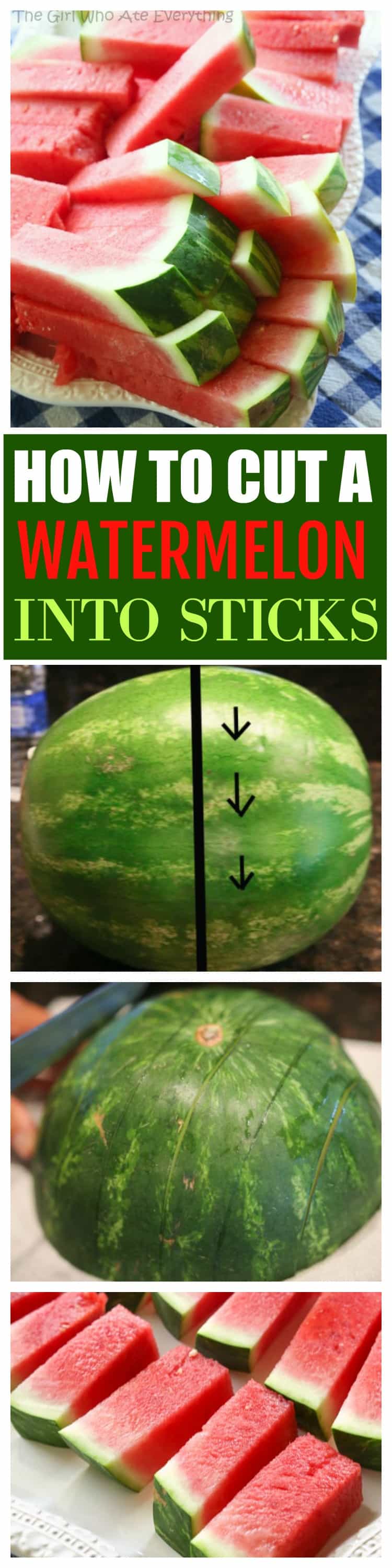 How to Cut A Watermelon Into Sticks
