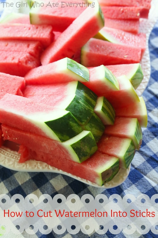 How to Cut A Watermelon Into Sticks 