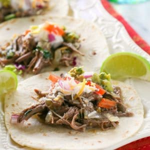 Salsa Verde Beef Tacos | The Girl Who Ate Everything
