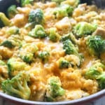 One-Pan Cheesy Chicken, Broccoli, and Rice - a super easy dinner that the whole family will love.