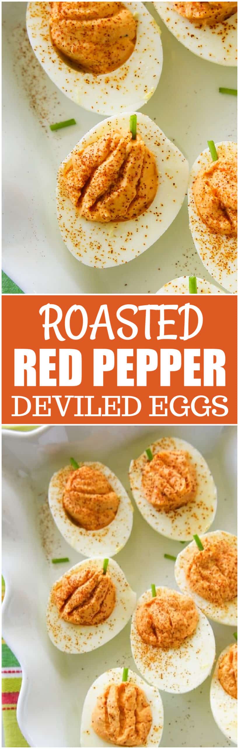 roasted red pepper deviled eggs